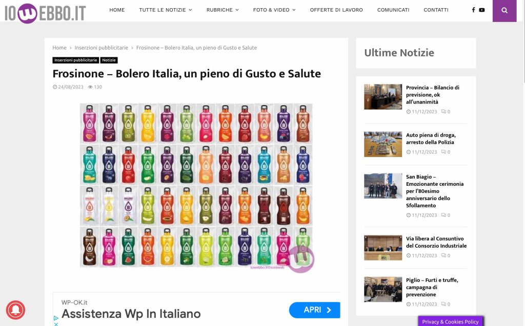 Bolero Drink Preparato istantaneo per Bevande Fruttate 60 PZ - 72 Gusti  DIVERSI